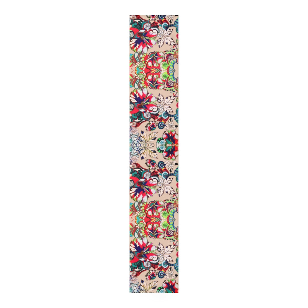 Artsy Floral Pop Nude Table Runner