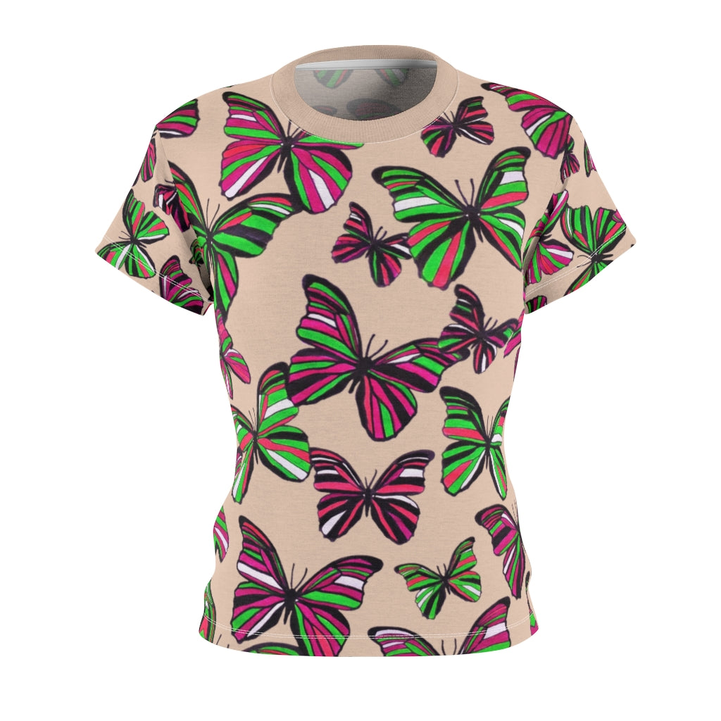 Butterflies AOP Nude T-shirt