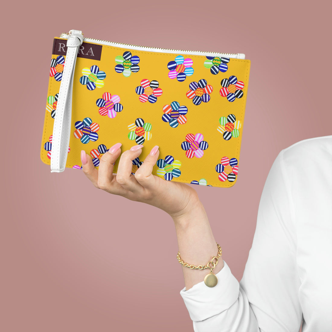 Yellow Candy Florals Clutch Bag