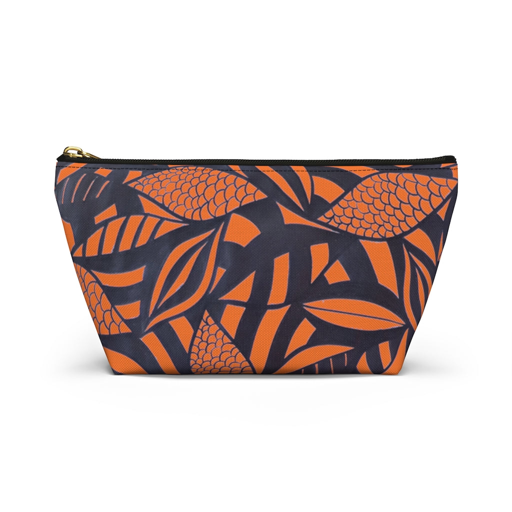 Orange Tropical Minimalist Accessory Pouch