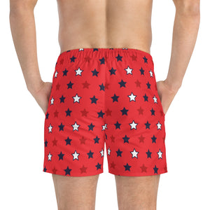 Men's Starboy Red Swimming Trunks