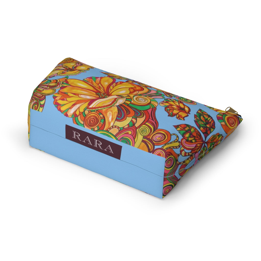 Sky Artsy Floral Accessory Pouch