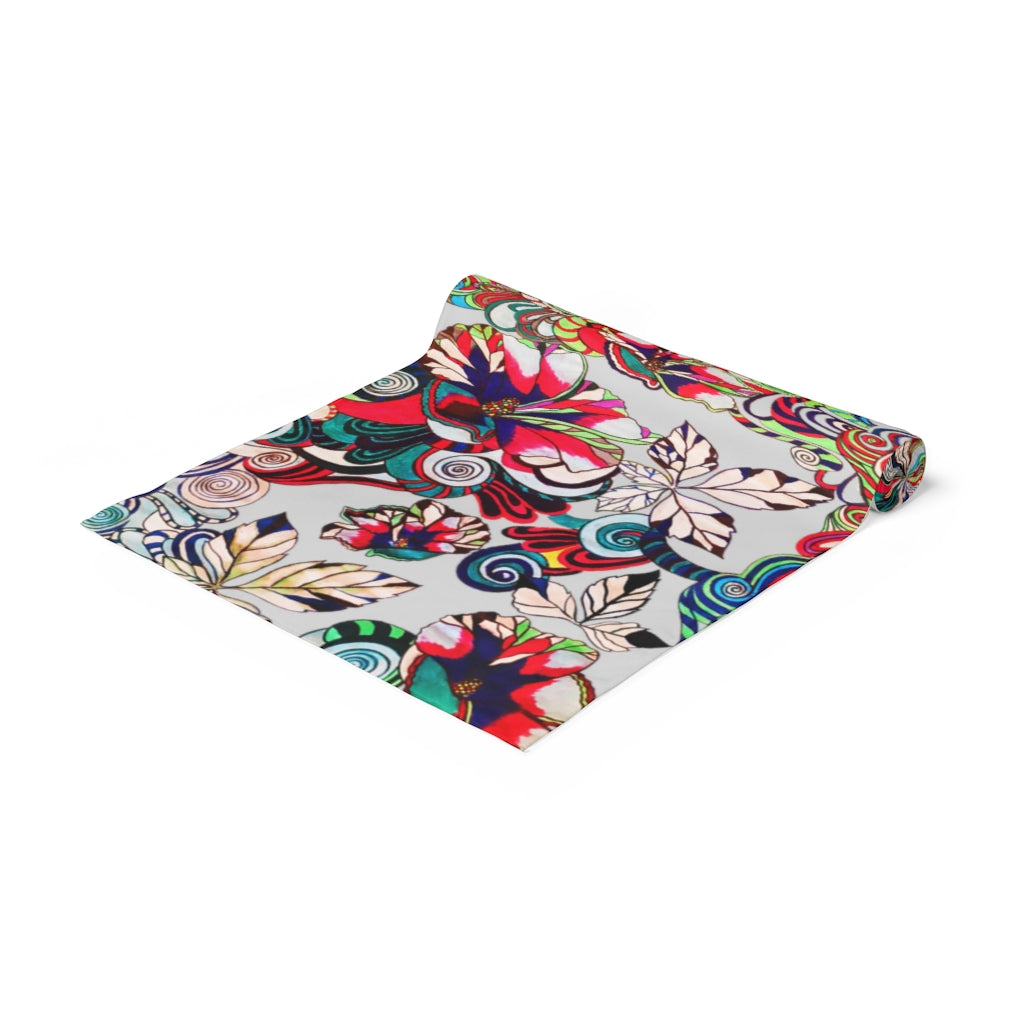 Artsy Floral Pop Slate Table Runner