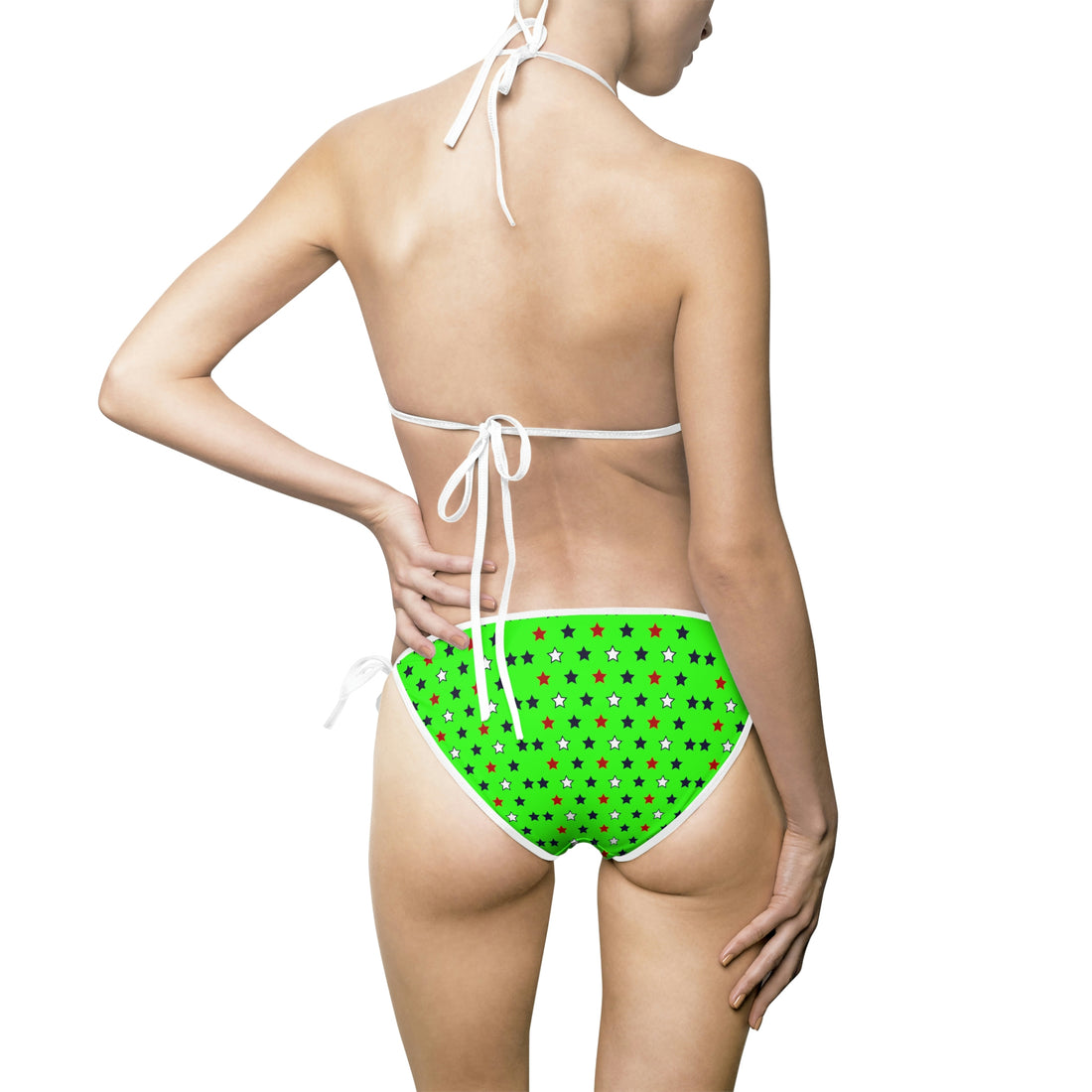 Neon Green Starry Bikini