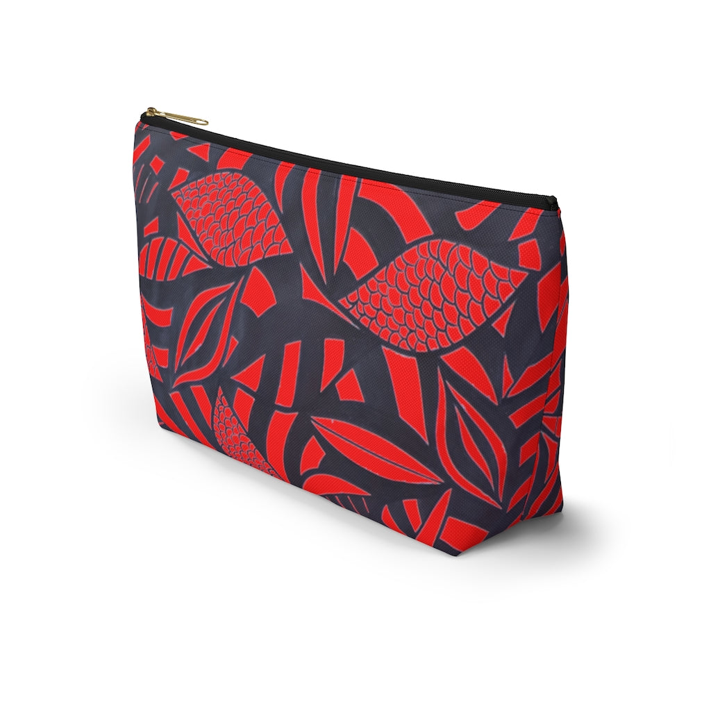 Scarlet Tropical Minimalist Accessory Pouch