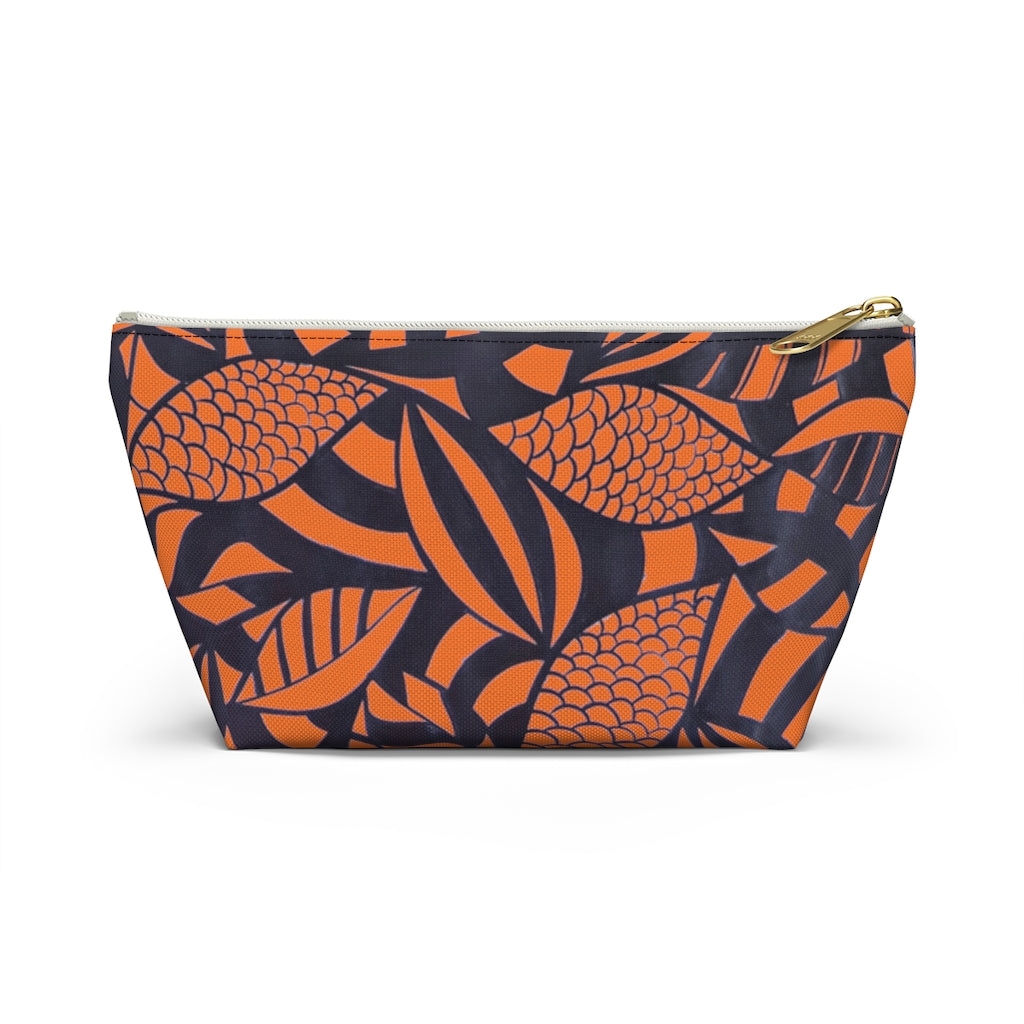 Orange Tropical Minimalist Accessory Pouch