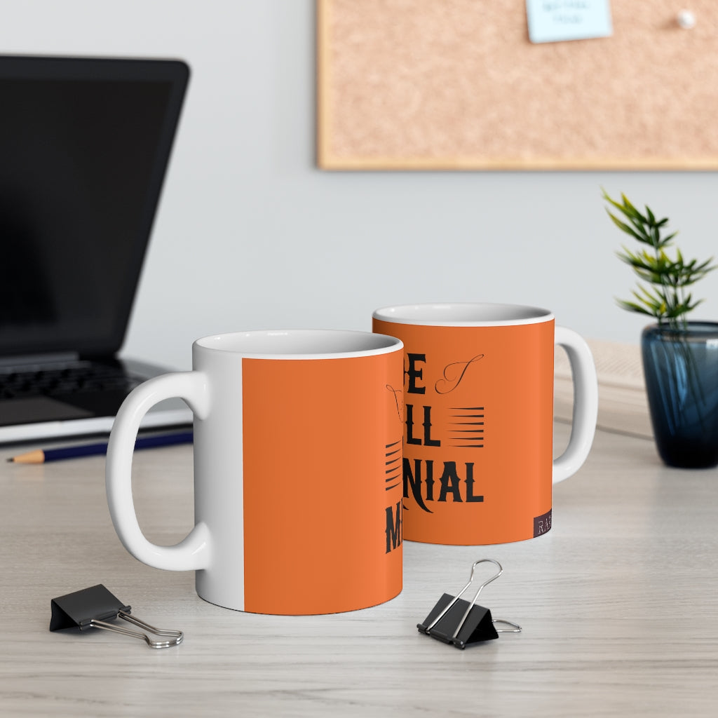 Millennial Orange Ceramic Mug 11oz