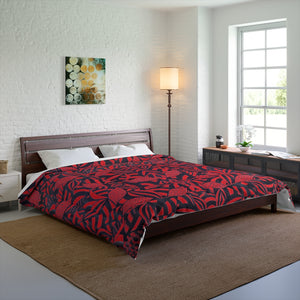 Tropical Minimalist Scarlet Comforter