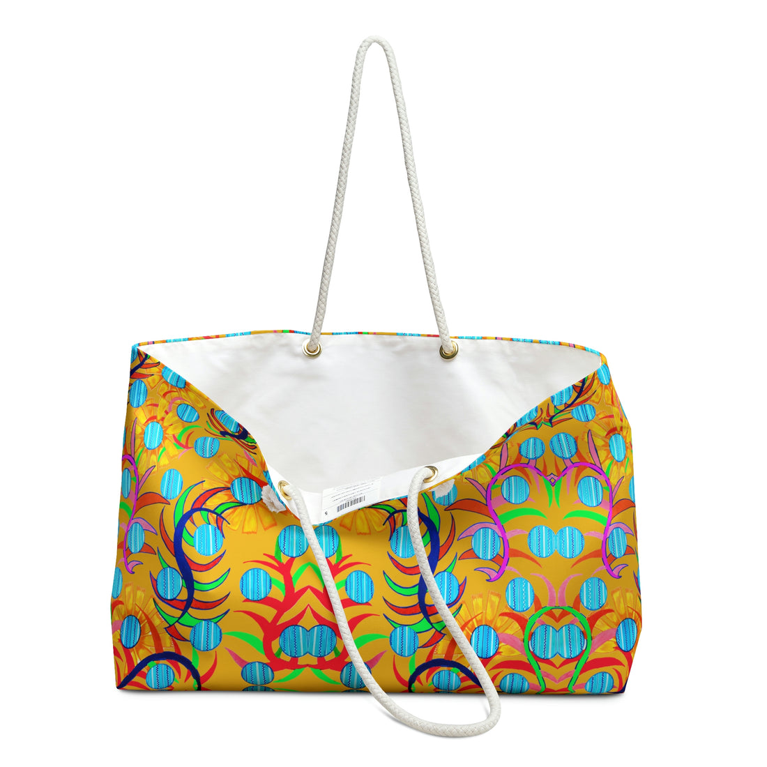 Yellow Sunflower Weekender Open Beach Tote Bag