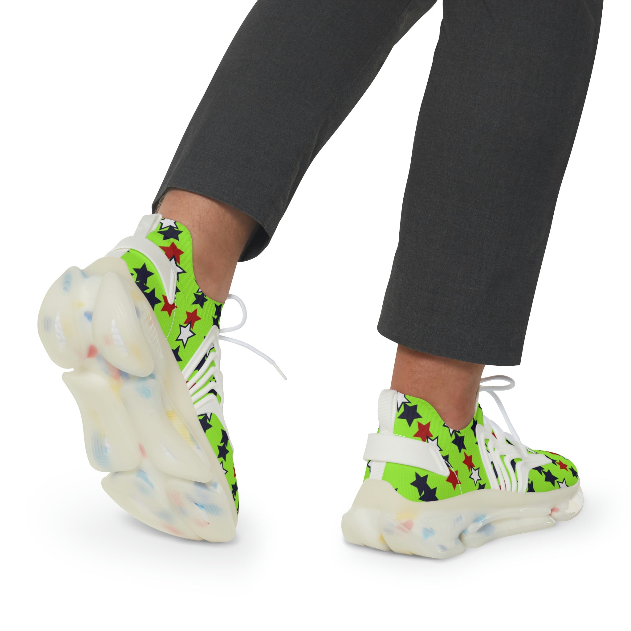 Lime Starboy OTT Men's Mesh Knit Sneakers