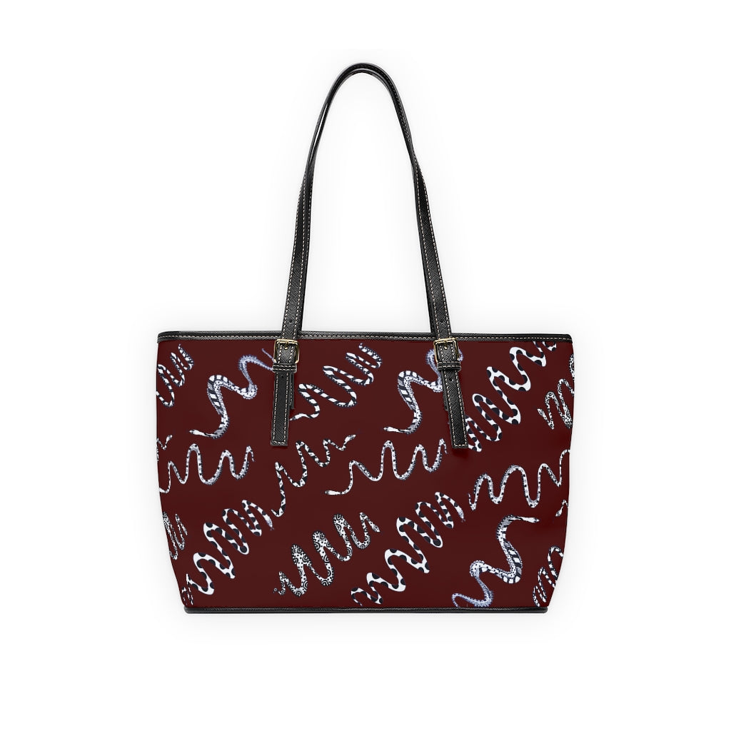 Marsala Snake Den PU Leather Shoulder Bag