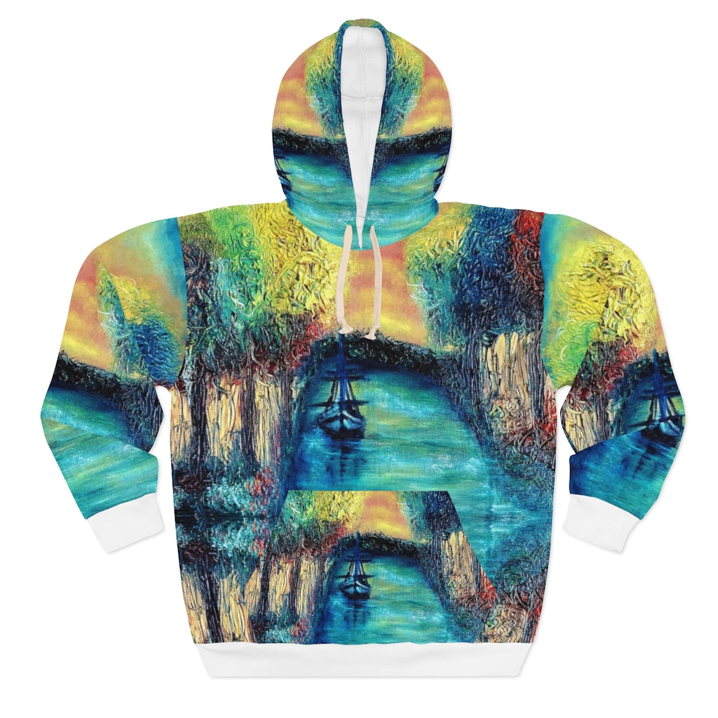 Oil On Canvas Print Unisex Pullover Hoodie