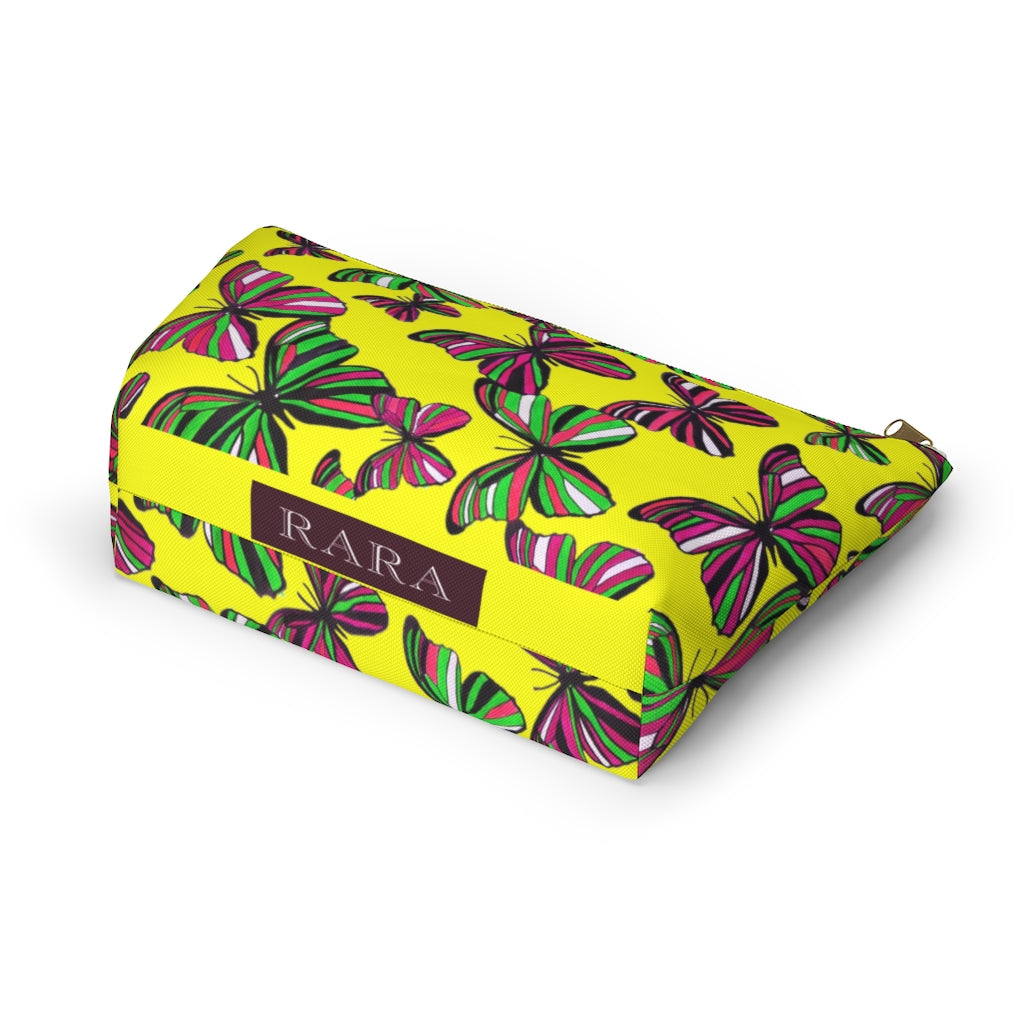 Butterflies Yellow Accessory Pouch
