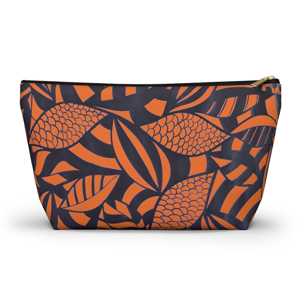 Orange Tropical Minimalist Accessory Pouch