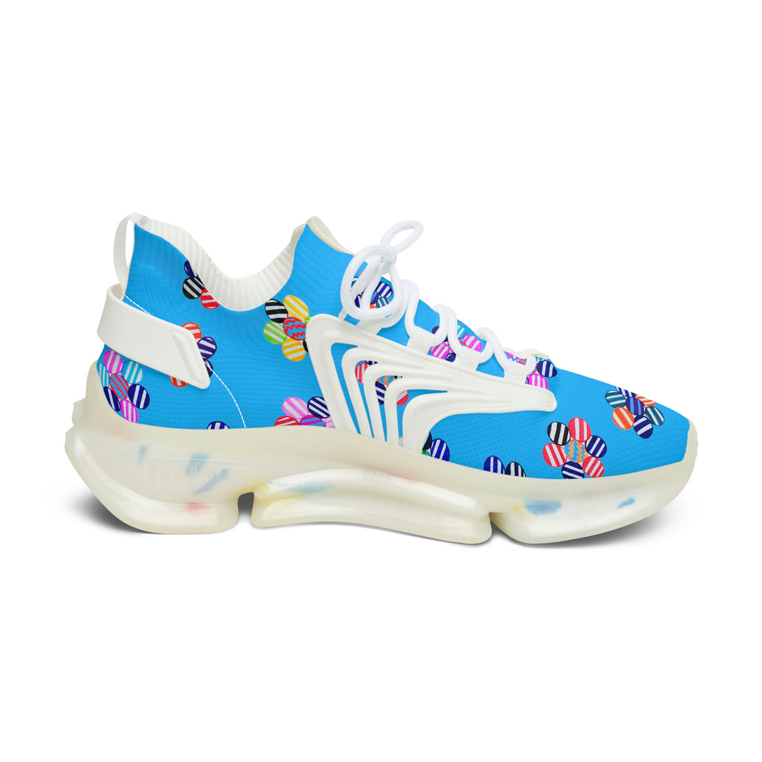 Aqua Candy Floral Printed OTT Women's Mesh Knit Sneakers