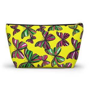 Butterflies Yellow Accessory Pouch