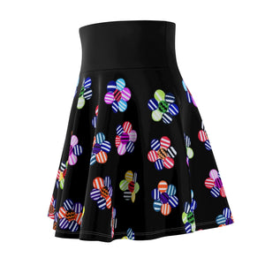 Black Candy Florals Skater Skirt