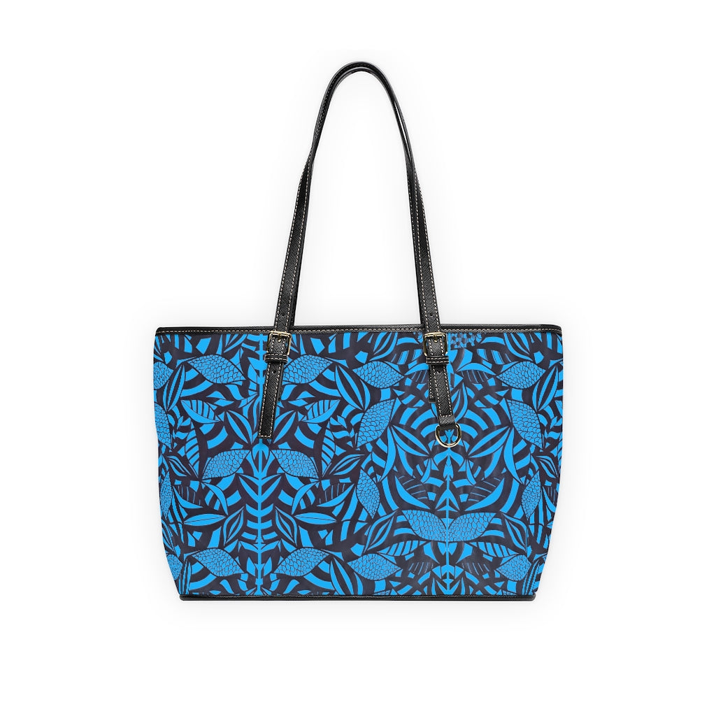 Aqua Tropical Minimalist PU Leather Shoulder Bag