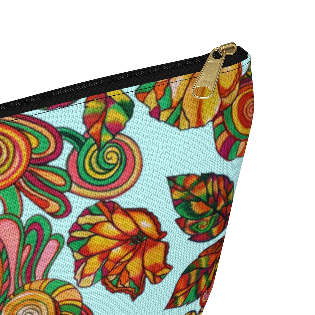 Icy Artsy Floral Accessory Pouch