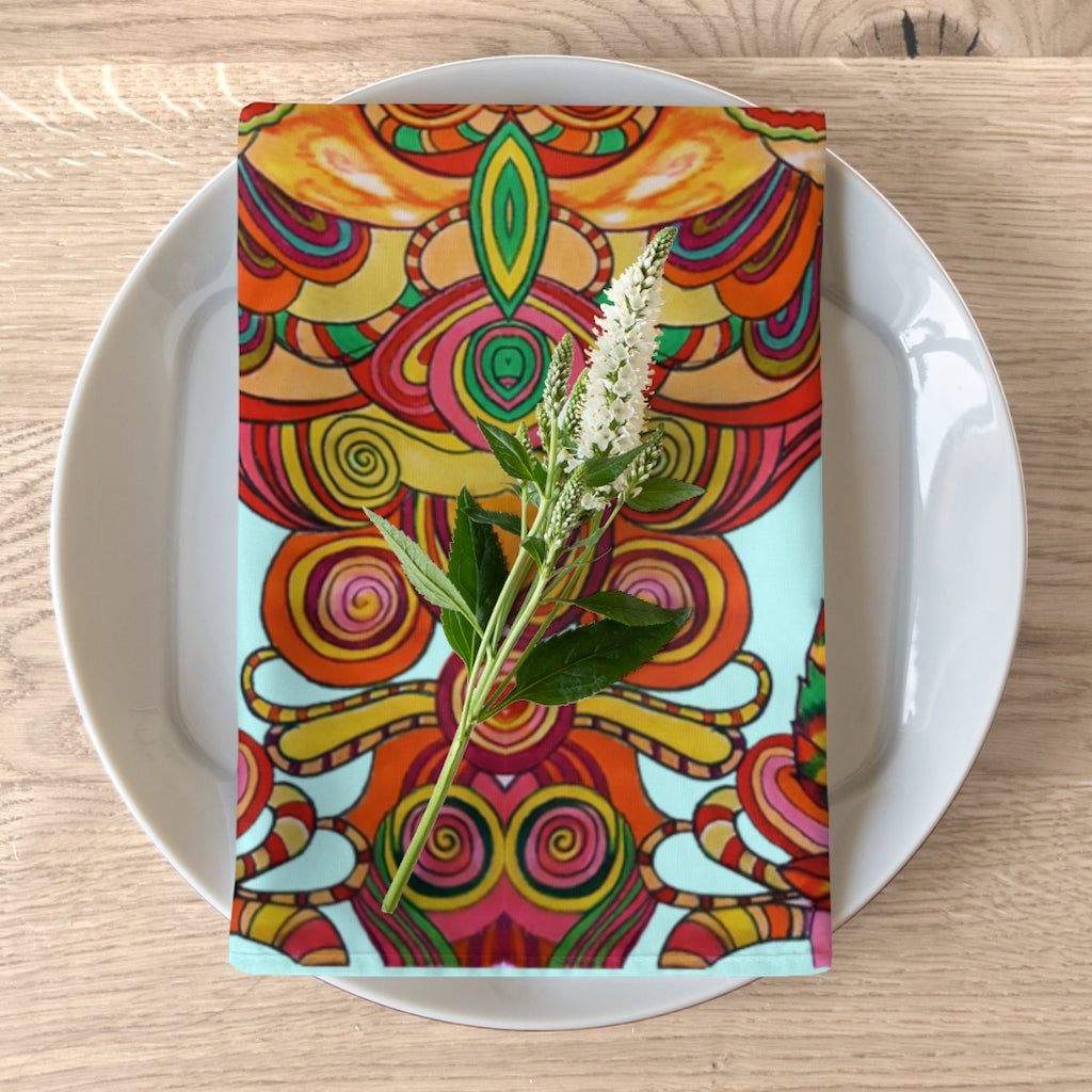 Icy Artsy Floral Napkin