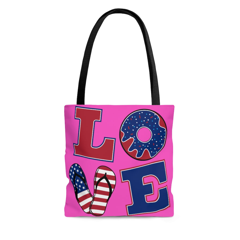 AOP American Love Candy Tote Bag