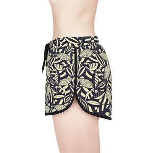 Cream Tropical Minimalist Relaxed Shorts