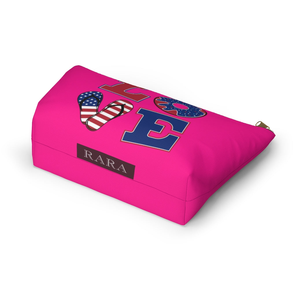 Love Hot Pink Accessory Pouch