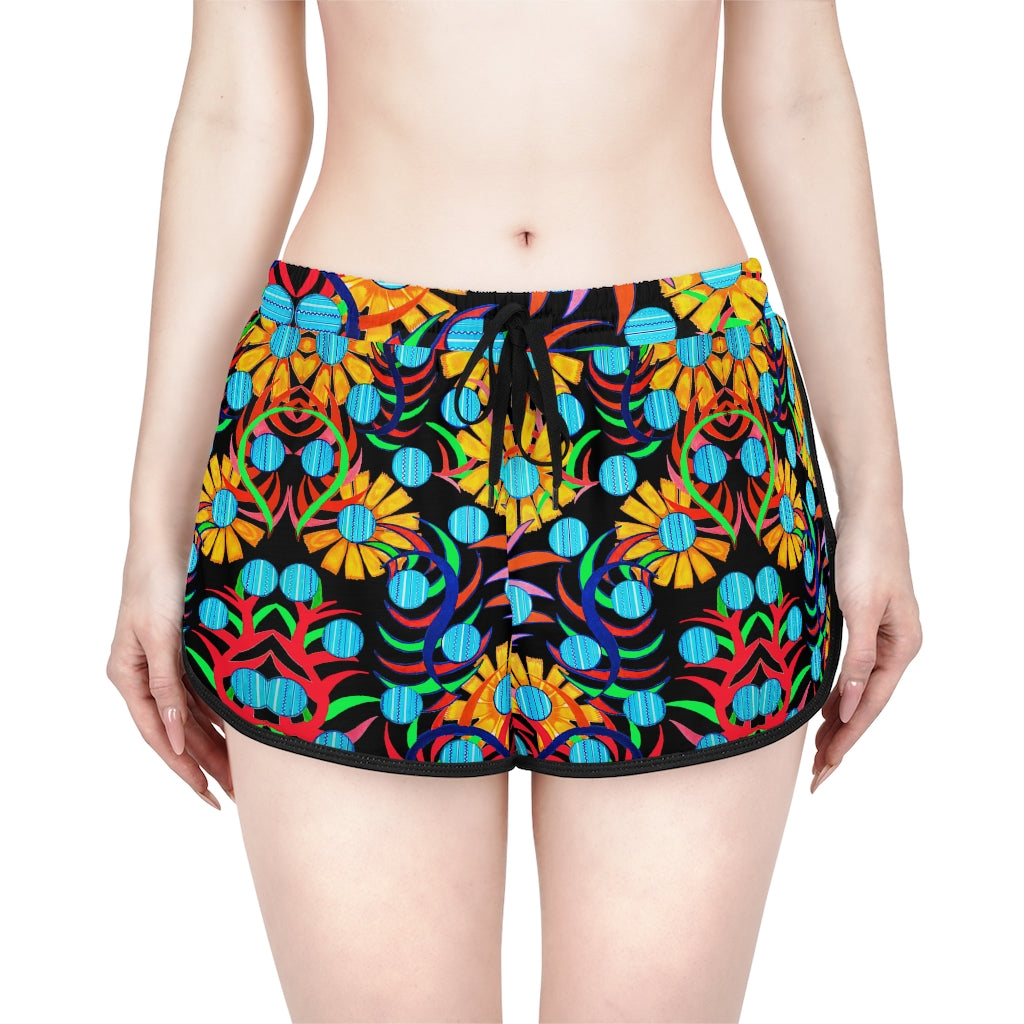 Black Sunflower Relaxed Shorts