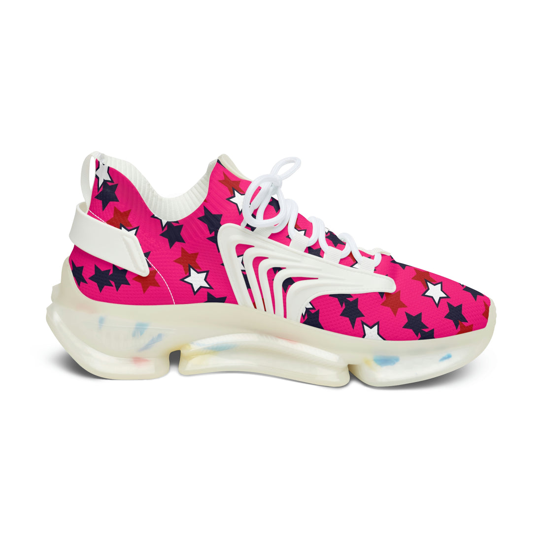 Hot Pink Stargirl OTT Women's Mesh Knit Sneakers