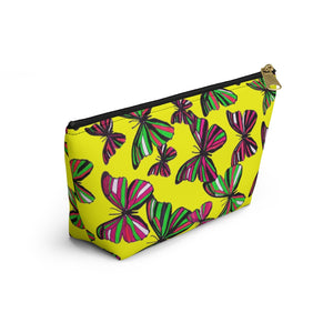 Butterflies Yellow Accessory Pouch