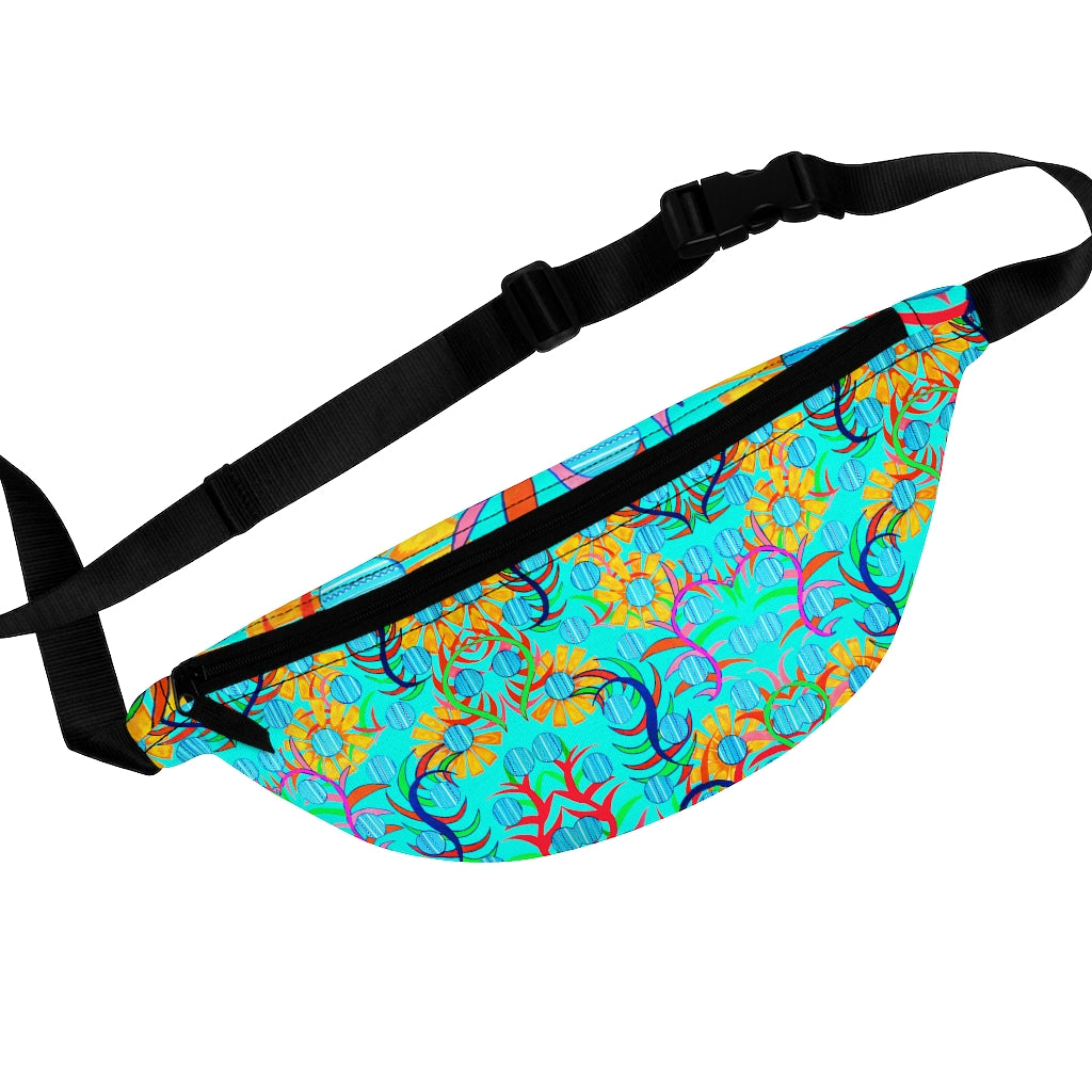 Cyan Cream Fanny Pack