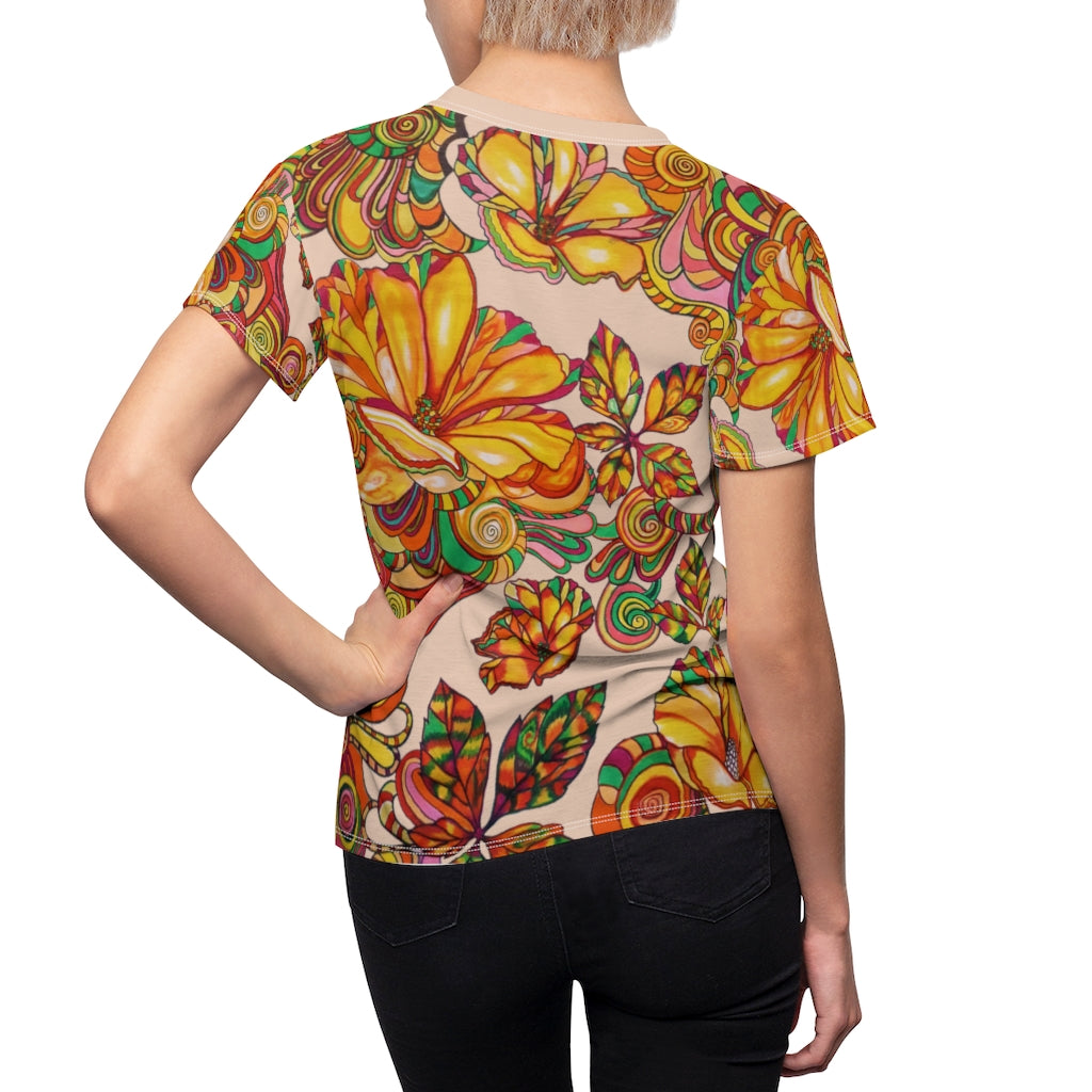 Artsy Floral Iced Coffee AOP T-Shirt