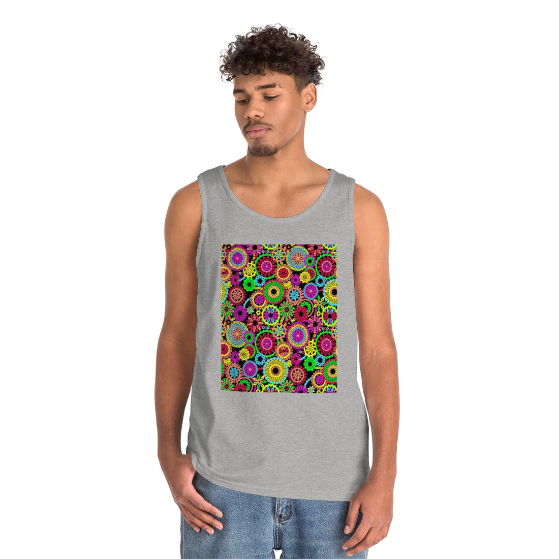 Unisex 70's Vibe Black Tank Top