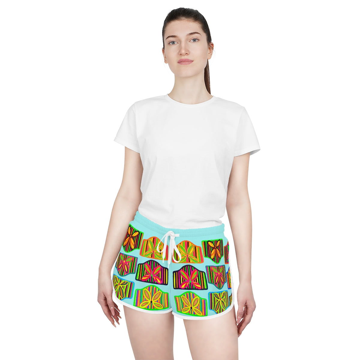 Icy Deco Print Relaxed Shorts