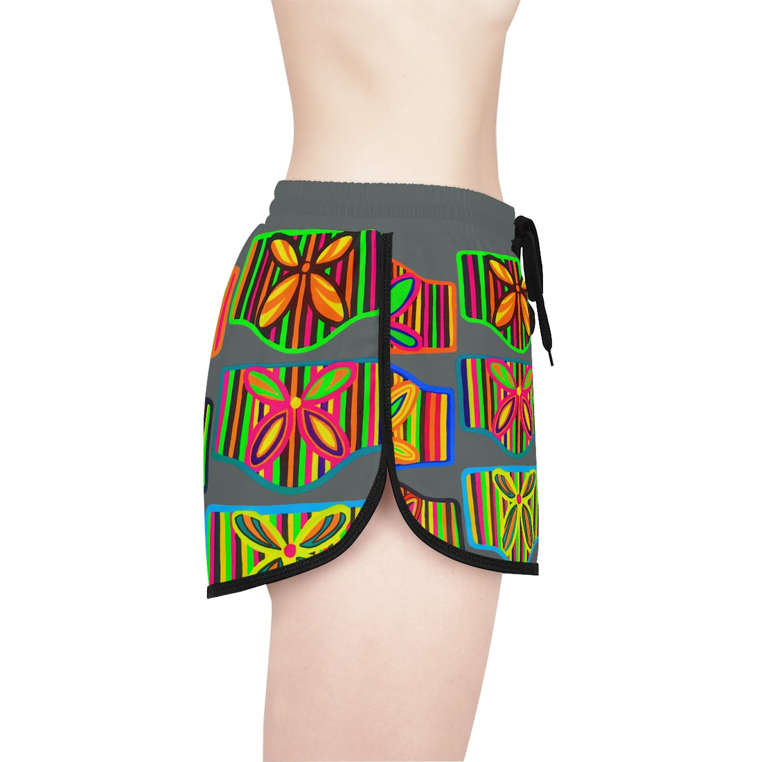 ash art deco print relaxed gym shorts for women