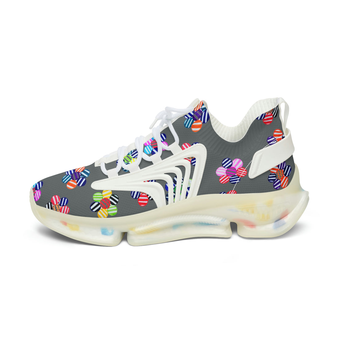 Ash Candy Floral Printed OTT Women's Mesh Knit Sneakers