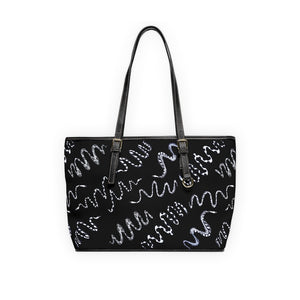 black snake print handbag
