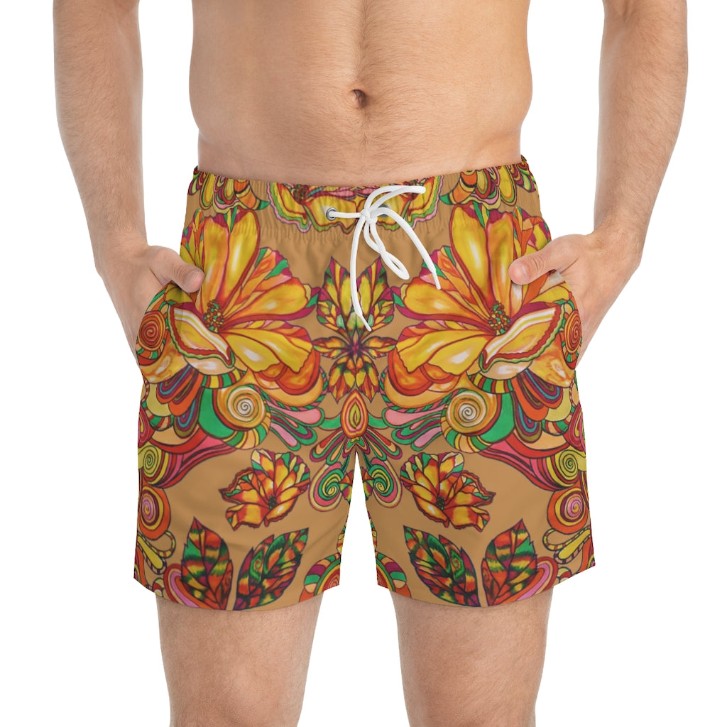 Floral Men's Tussock Swimming Trunks