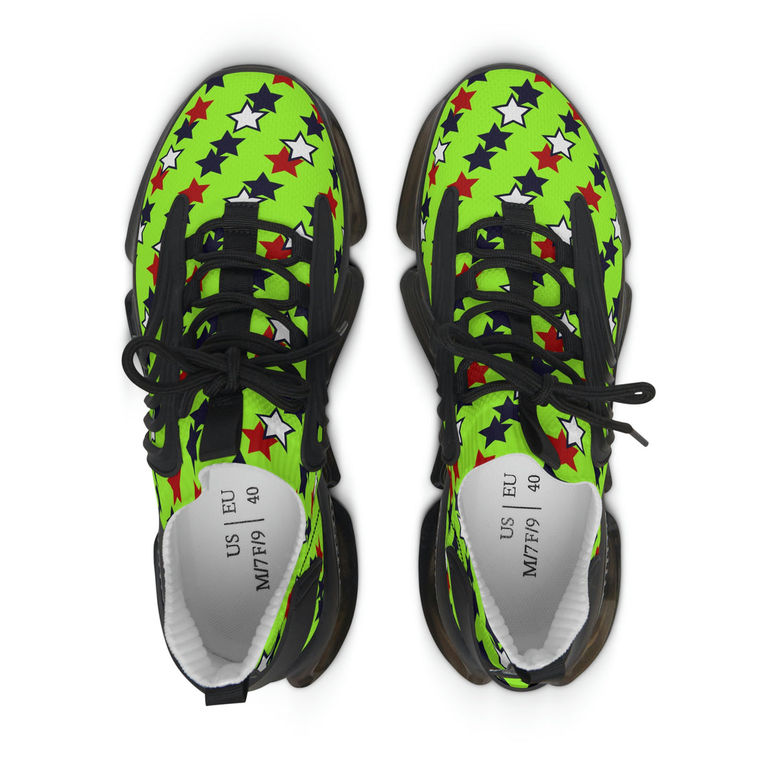 Lime Green Stargirl OTT Women's Mesh Knit Sneakers