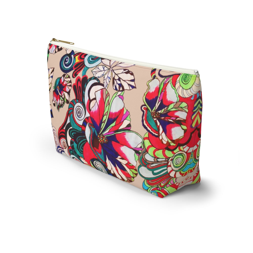 Floral Pop Nude Accessory Pouch