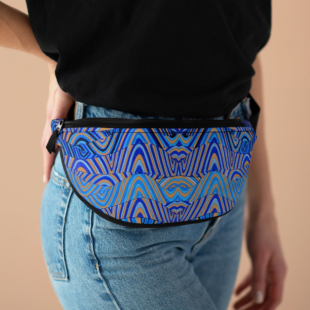 tussock psychedelic print unisex fanny pack