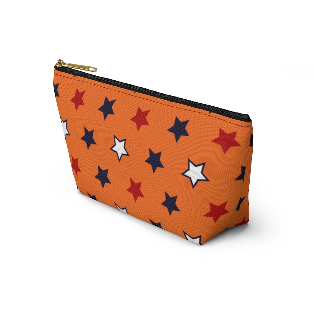 Starry Orange Accessory Pouch