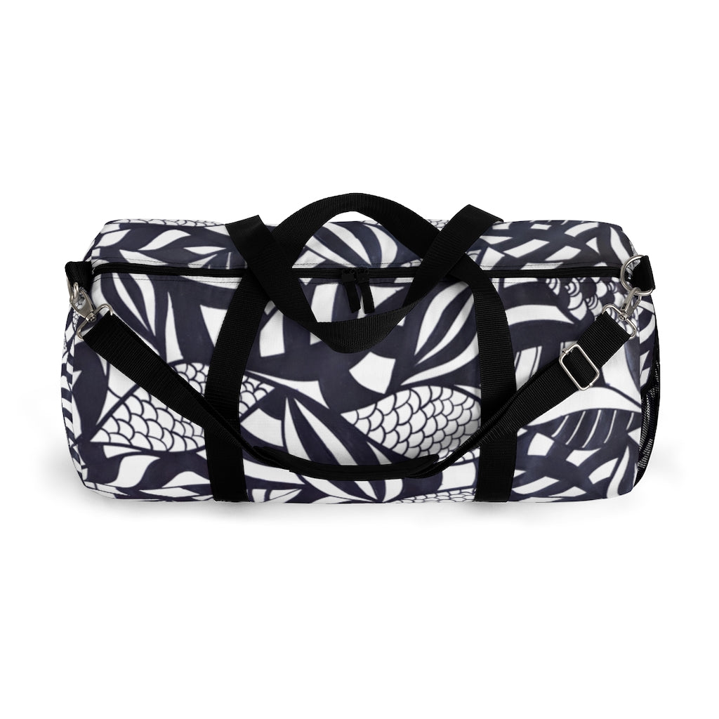 Tropical Minimalist Jet White Duffel Bag