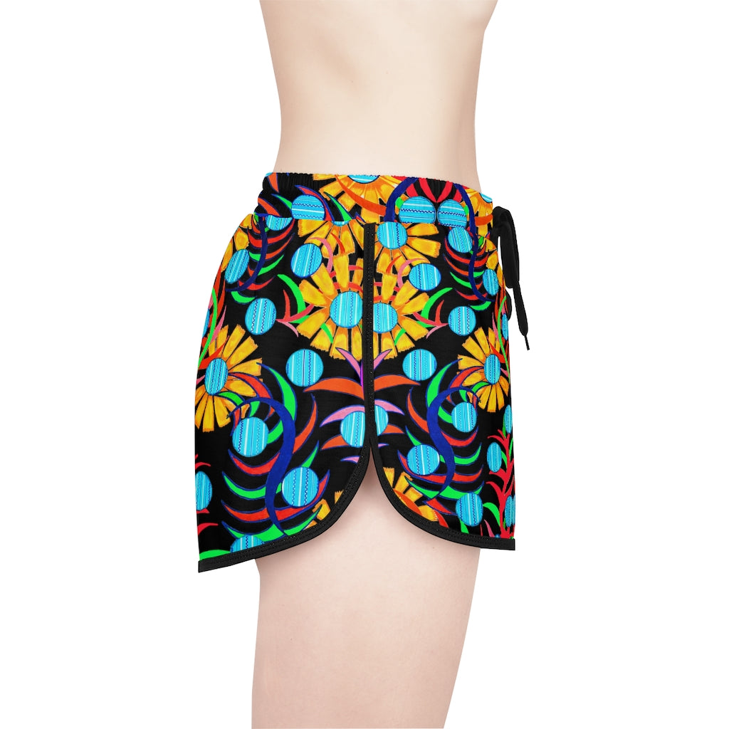 Black Sunflower Relaxed Shorts