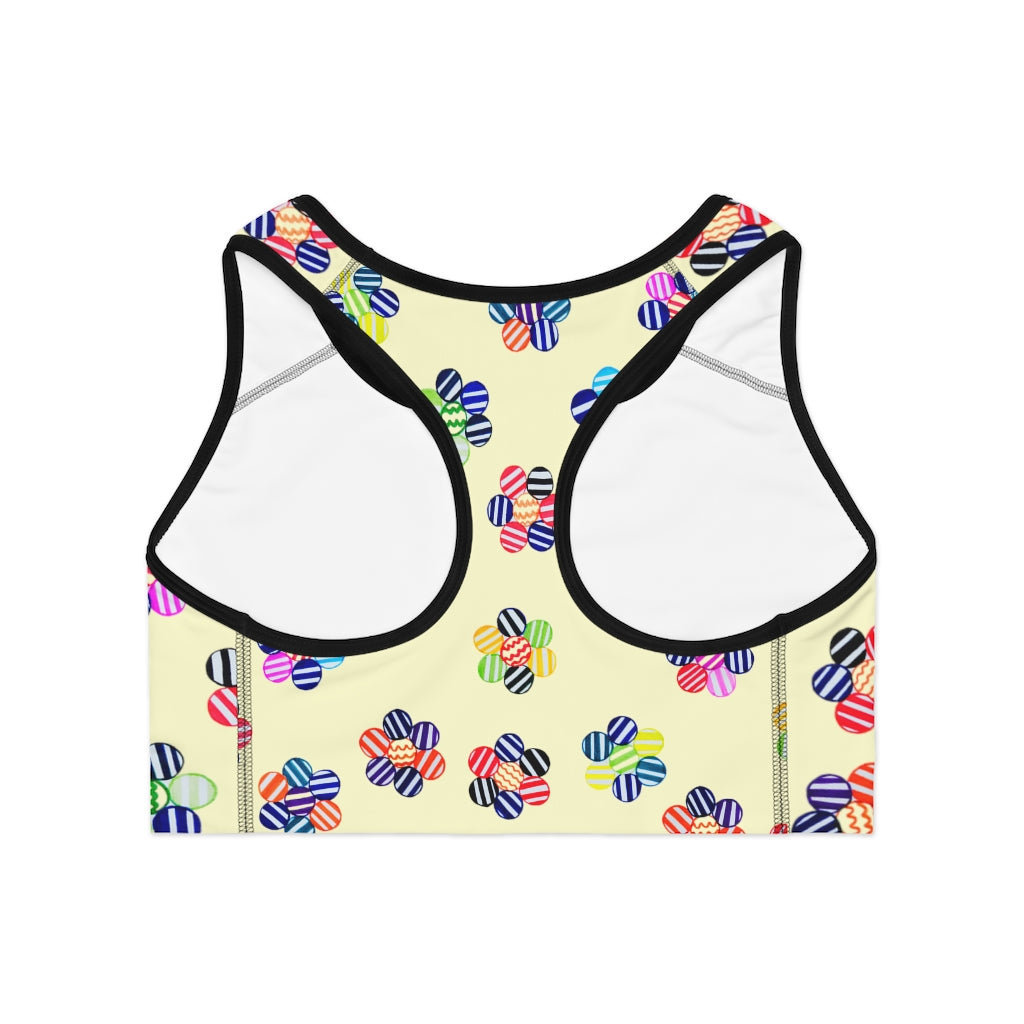 Cream Candy Florals (AOP) Sports Bra