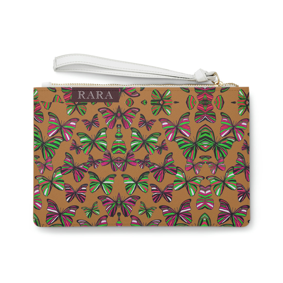 tussock graphic floral clutch bag