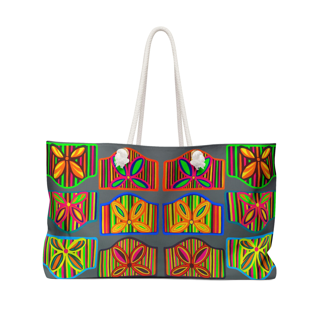 ash deco print beach open tote bag