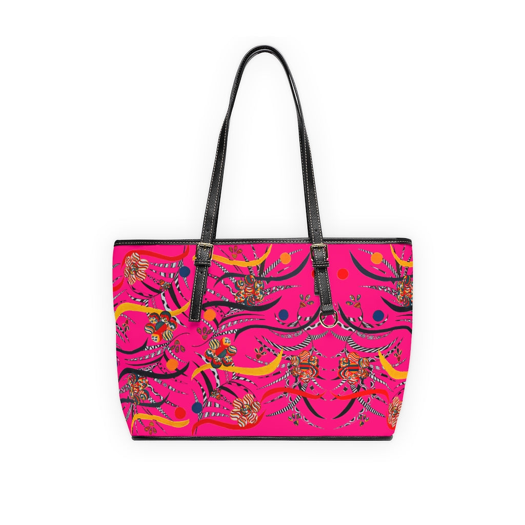 Hot Pink Wilderness PU Leather Shoulder Bag