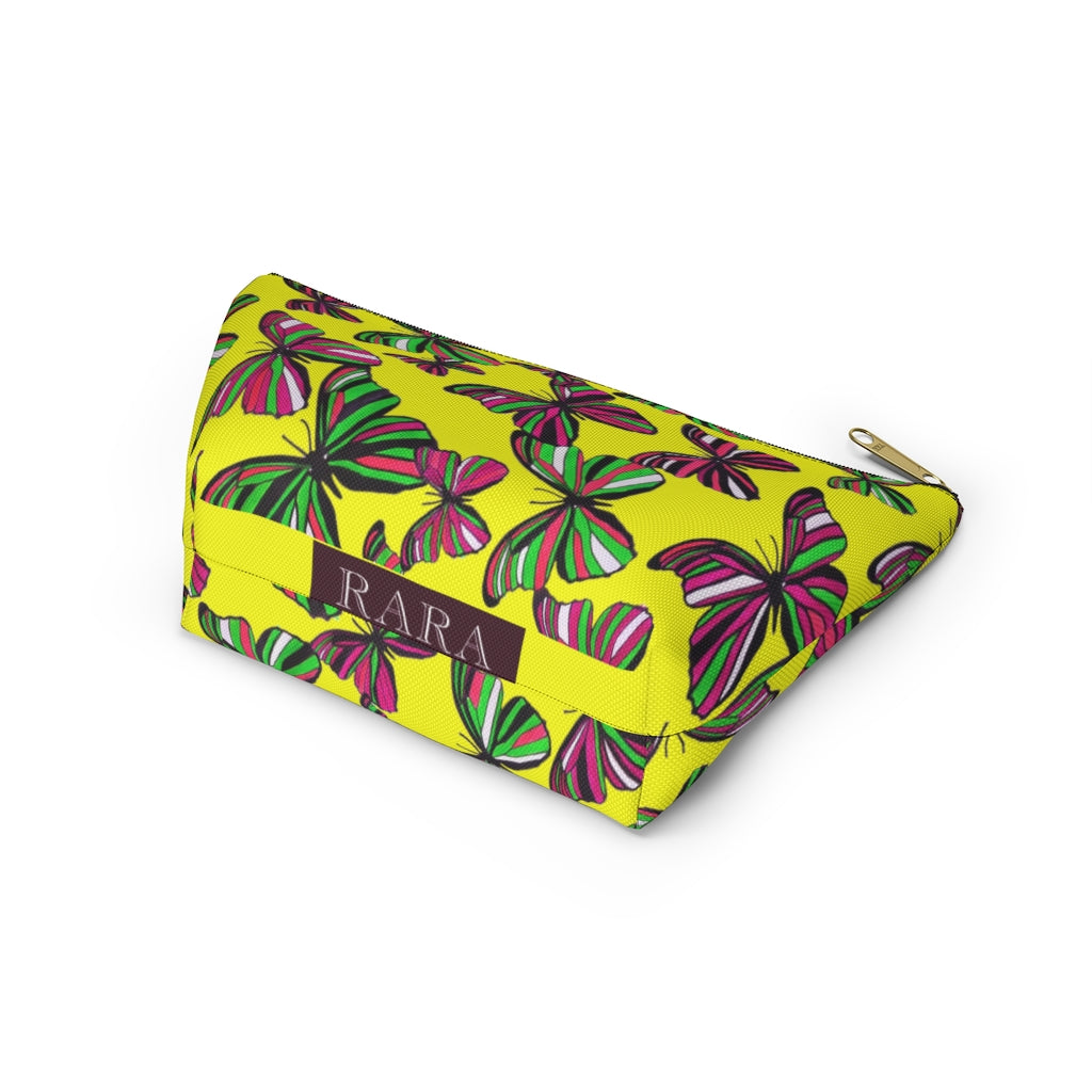 Butterflies Yellow Accessory Pouch