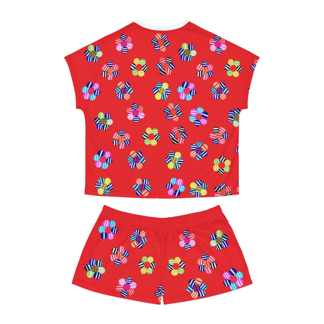 Red Candy Floral Short Pajama Set (AOP)